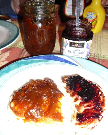 Fruit Preserves served on pancakes