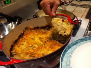 Serving Potato Apple Gratin