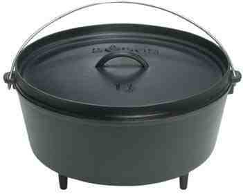Lodge Camping Dutch Oven with Feet and Lid