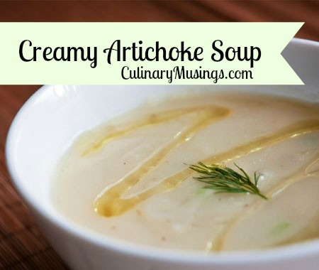 Creamy artichoke soup