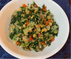 Garbanzos and spinach