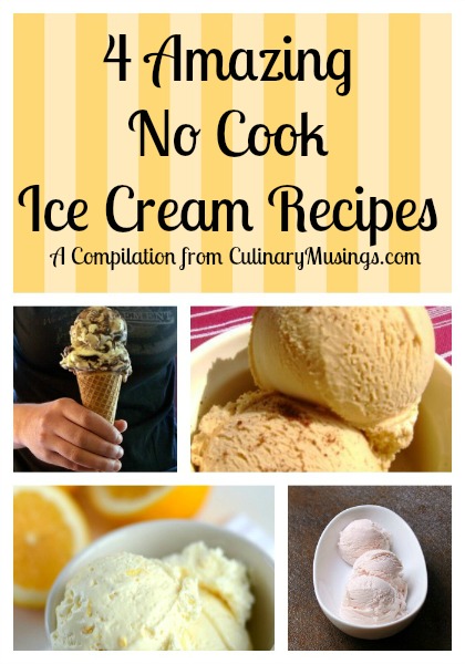 4 Amazing No Cook Ice Cream Recipes from www.CulinaryMusings.com